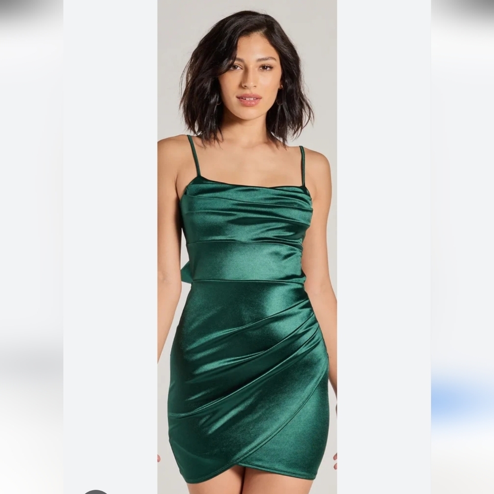 Windsor Emerald Satin Mini Dress